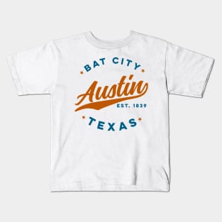 Vintage Austin Bat City Texas USA Kids T-Shirt